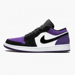 PK God Shoes Air Jordan 1 Low Court Purple White/Black/Court Purple 553558-125