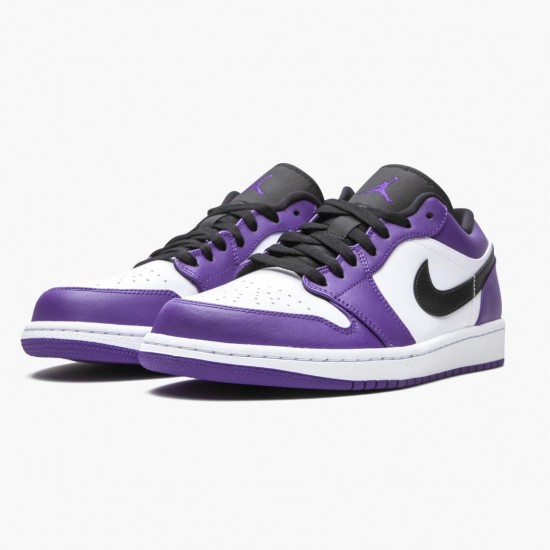 PK God Shoes Air Jordan 1 Retro Low Court Purple Court Purple/Black White 553558-500