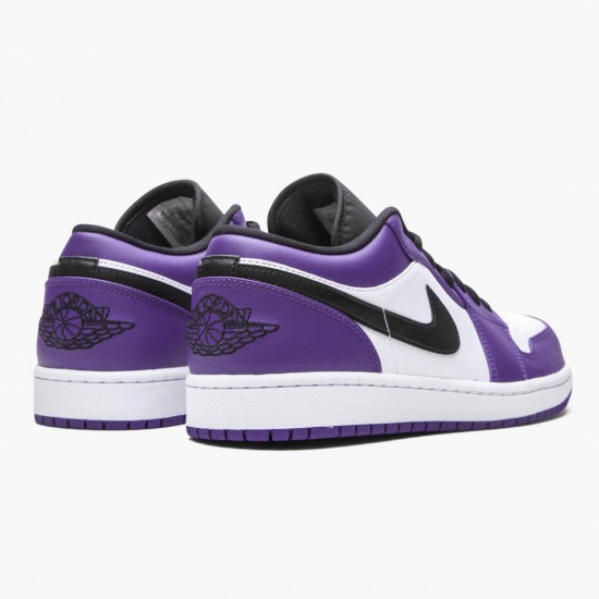 PK God Shoes Air Jordan 1 Retro Low Court Purple Court Purple/Black White 553558-500