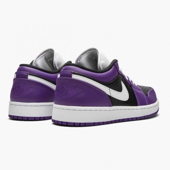 PK God Shoes Air Jordan 1 Retro Low Court Purple Court Purple/White-Black 553558-501