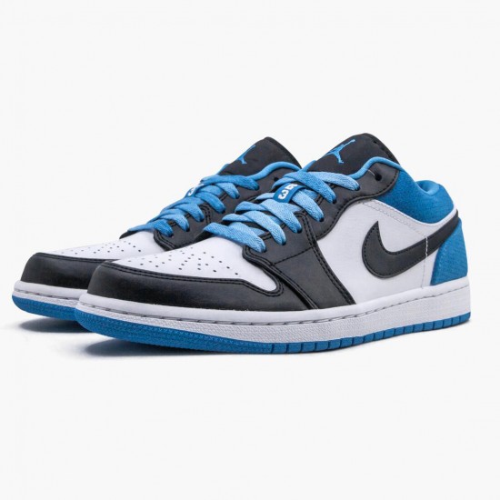 PK God Shoes Air Jordan 1 Retro Low Laser Blue Black/Black Laser/Blue White CK3022-004