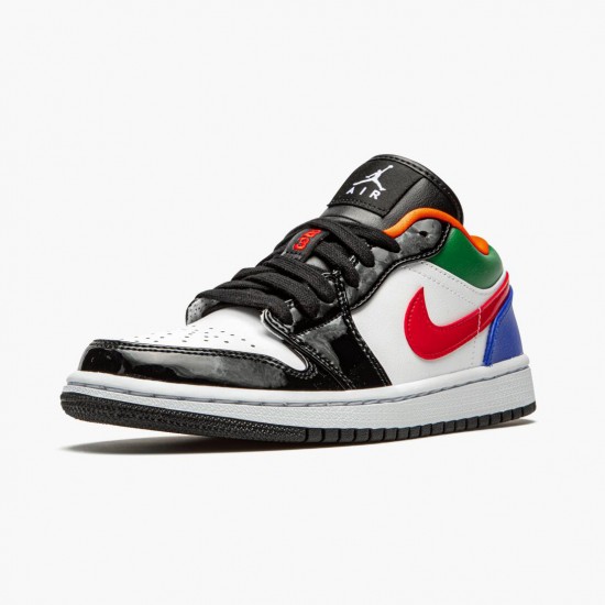 PK God Shoes Air Jordan 1 Retro Low Multi Color White/White Hyper Royal CZ4776-101