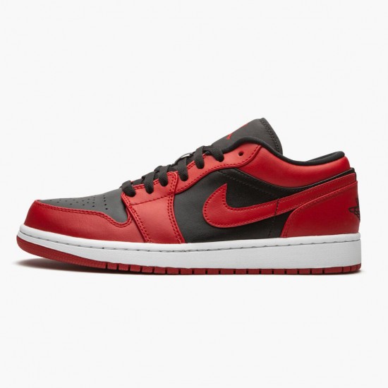 PK God Shoes Air Jordan 1 Retro Low Reverse Bred Gym Red/Black Gym Red/White 553558-606