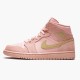 PK God Shoes Air Jordan 1 Mid Coral Gold Coral StardustClub/Gold/Black 852542-600