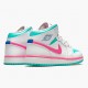 PK God Shoes Air Jordan 1 Mid Digital Pink WhiteDigital Pink Aurora Gree 555112-102