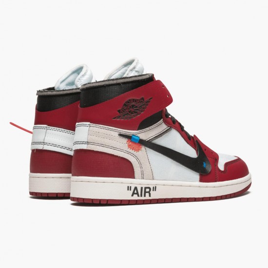 PK God Shoes Air Jordan 1 Retro High Off-White Chicago White/Black/Varsity Red AA3834-101
