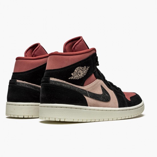 PK God Shoes Air Jordan 1 Mid Canyon Rust Particle Beige/Black BQ6472-202