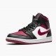 PK God Shoes Air Jordan 1 Mid Bred Toe Black/Gym Red/White 554724-066