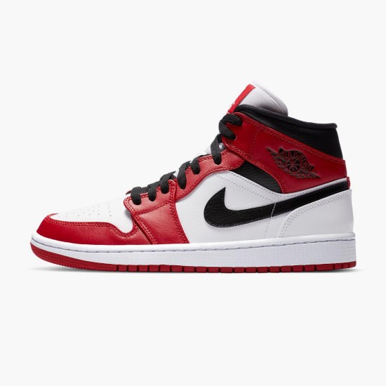 PK God Shoes Air Jordan 1 Mid Chicago 2020 White/Gym Red/Black 554724-173