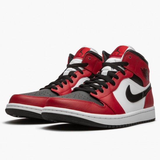 PK God Shoes Air Jordan 1 Mid Chicago Black Toe Black/Gym Red/White 554724-069