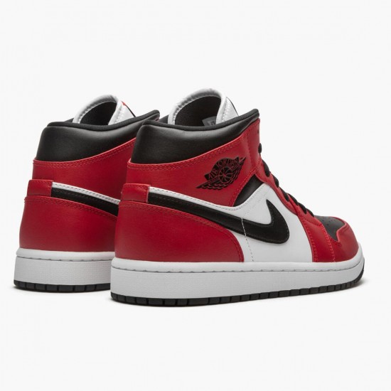 PK God Shoes Air Jordan 1 Mid Chicago Black Toe Black/Gym Red/White 554724-069