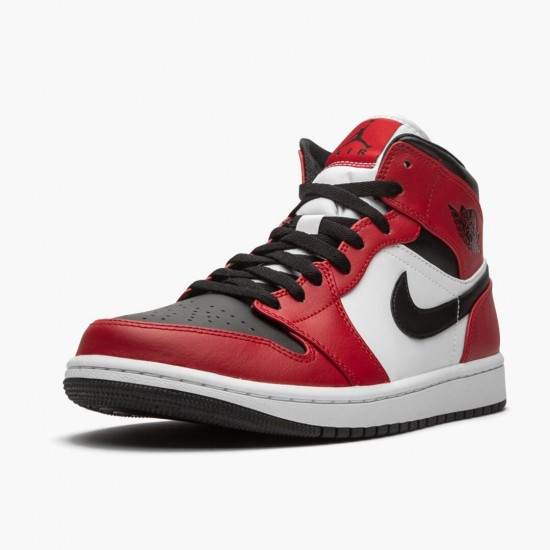 PK God Shoes Air Jordan 1 Mid Chicago Black Toe Black/Gym Red/White 554724-069