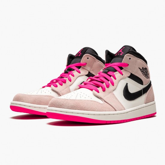 PK God Shoes Air Jordan 1 Mid Crimson Tint Crimson Tint/Hyper Pink/Black 852542-801