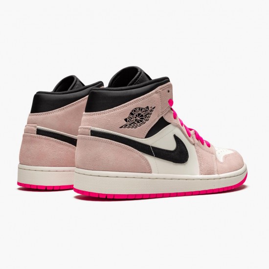 PK God Shoes Air Jordan 1 Mid Crimson Tint Crimson Tint/Hyper Pink/Black 852542-801