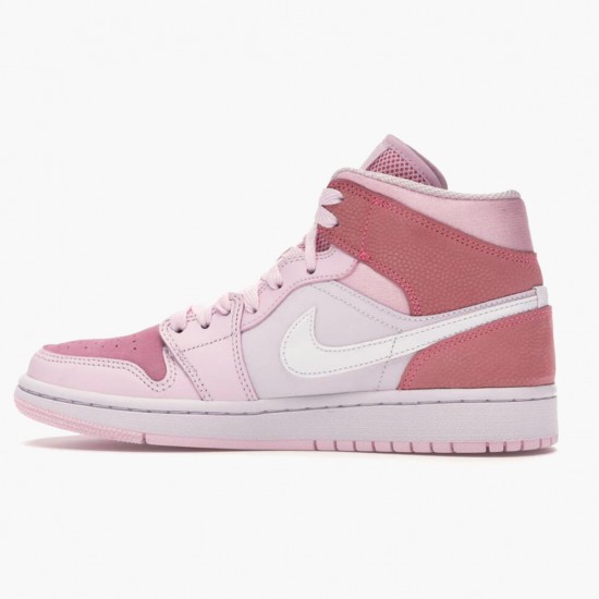 PK God Shoes Air Jordan 1 Mid Digital Pink Digital Pink/White Pink/Foam Sail CW5379-600