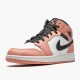 PK God Shoes Air Jordan 1 Mid Pink Quartz Pink Quartz/DK Smoke Grey 555112-603