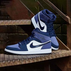 PK God Shoes Air Jordan 1 Mid Sanded Purple Obsidian/Sanded Purple/White 554724-445