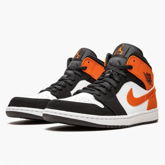 PK God Shoes Air Jordan 1 Mid Shattered Backboard Black/White Starfish 554724-058