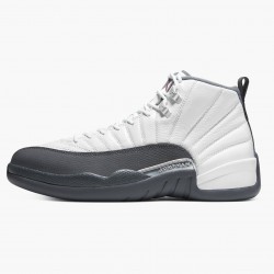 PK God Shoes Air Jordan 12 Retro White Dark Grey White/Dark Grey/Gym Red 130690-160