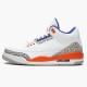 PK God Shoes Air Jordan 3 Retro Knicks White/Old Royal University Ora 136064-148