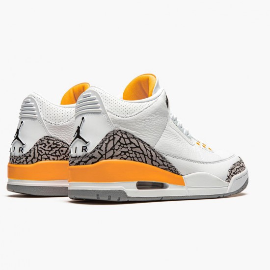 PK God Shoes Air Jordan 3 Retro Laser Orange White/Laser Orange-Cement Grey CK9246-108