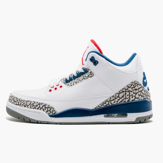 PK God Shoes Air Jordan 3 Retro OG True Blue White/Fire Red True Blue 854262-106