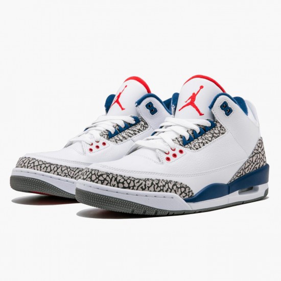 PK God Shoes Air Jordan 3 Retro OG True Blue White/Fire Red True Blue 854262-106