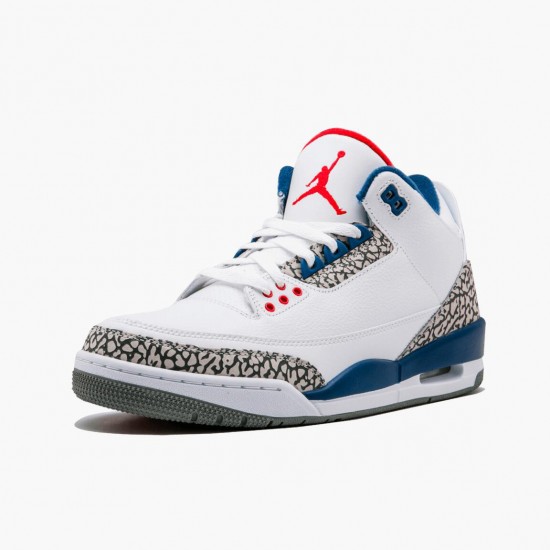 PK God Shoes Air Jordan 3 Retro OG True Blue White/Fire Red True Blue 854262-106