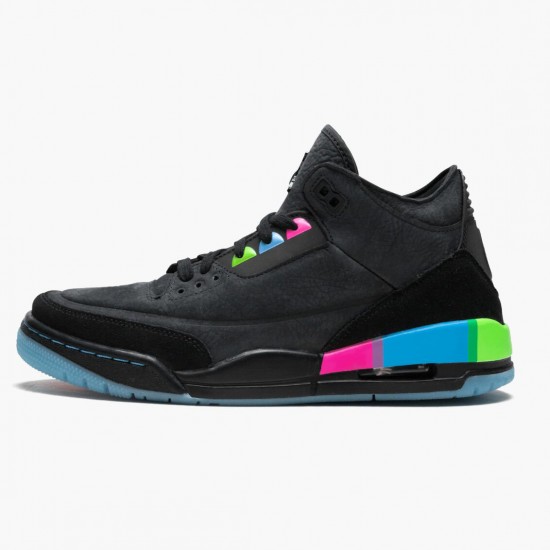 PK God Shoes Air Jordan 3 Retro Quai54 Black/Black Electric Green AT9195-001