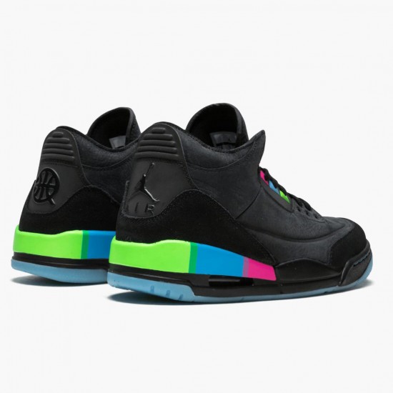 PK God Shoes Air Jordan 3 Retro Quai54 Black/Black Electric Green AT9195-001