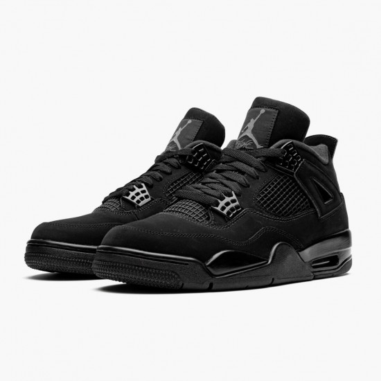 PK God Shoes Air Jordan 4 Retro Black Cat Black/Black Light Graphite CU1110-010