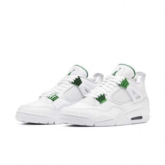 PK God Shoes Air Jordan 4 Retro Metallic Green White/Metallic Silver Pine Green CT8527-113