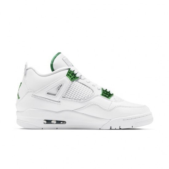 PK God Shoes Air Jordan 4 Retro Metallic Green White/Metallic Silver Pine Green CT8527-113