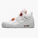 PK God Shoes Air Jordan 4 Retro Metallic Orange White/Team Orange Metallic Sil CT8527-118