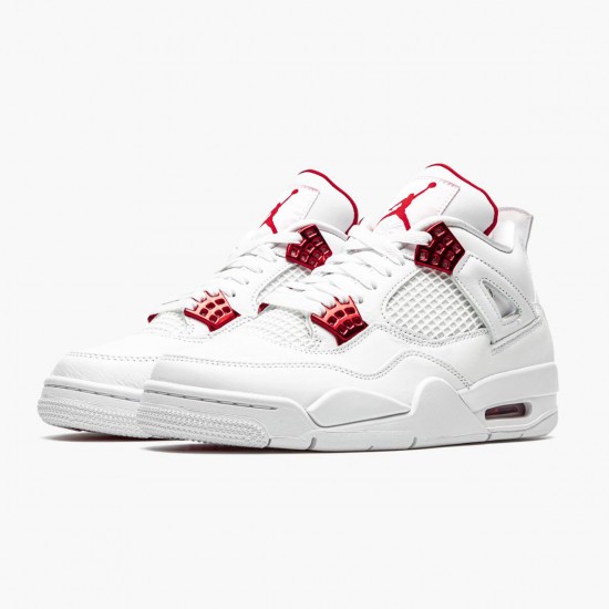 PK God Shoes Air Jordan 4 Retro Metallic Red White/Metallic Silver Univers CT8527-112