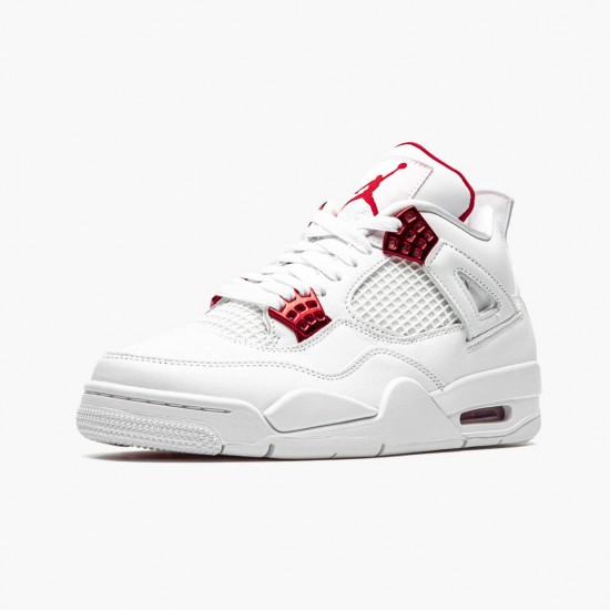 PK God Shoes Air Jordan 4 Retro Metallic Red White/Metallic Silver Univers CT8527-112