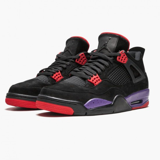 PK God Shoes Air Jordan 4 Retro NRG Raptors 2018 Black/University Red/Court Purple AQ3816-065