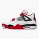 PK God Shoes Air Jordan 4 Retro OG Fire Red 2020 White/Fire Red-Black Tech Grey DC7770-160