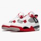 PK God Shoes Air Jordan 4 Retro OG Fire Red 2020 White/Fire Red-Black Tech Grey DC7770-160