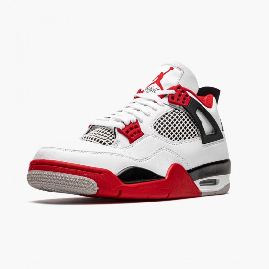 PK God Shoes Air Jordan 4 Retro OG Fire Red 2020 White/Fire Red-Black Tech Grey DC7770-160