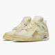 PK God Shoes Air Jordan 4 Retro Off-White Sail Sail/Muslin White/Black CV9388-100