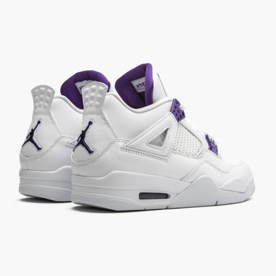 PK God Shoes Air Jordan 4 Retro Purple Metallic White/Metallic Silver/Court Purple CT8527-115