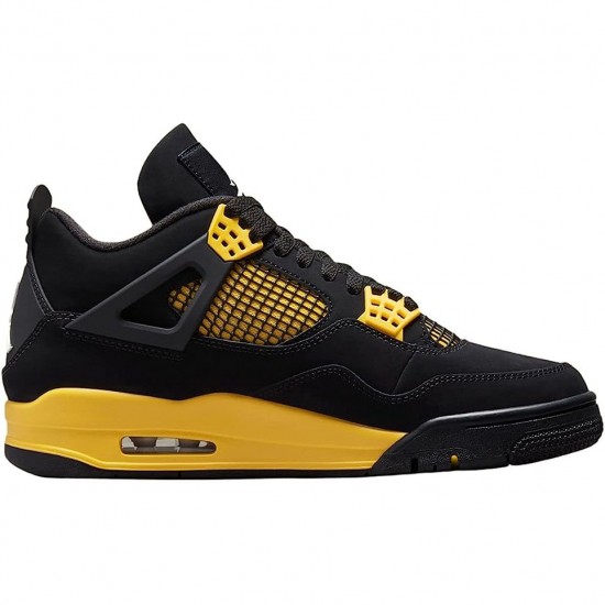 PK God Shoes Air Jordan 4 Retro Thunder 2023 Black/Tour Yellow DH6927-017