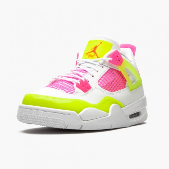 PK God Shoes Air Jordan 4 Retro White Lemon Pink White/Lemon Venom/Pink Blast CV7808-100