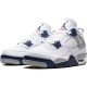 PK God Shoes Air Jordan 4 Midnight Navy White/Midnight Navy/Light Smoke Grey-Fire Red DH6927-140