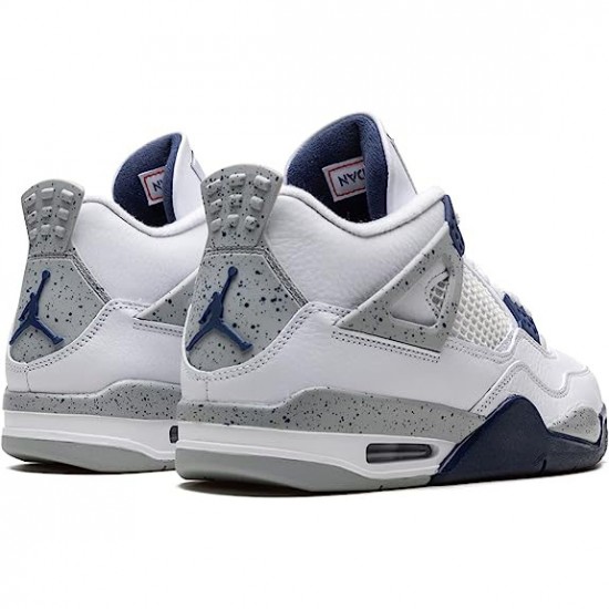 PK God Shoes Air Jordan 4 Midnight Navy White/Midnight Navy/Light Smoke Grey-Fire Red DH6927-140