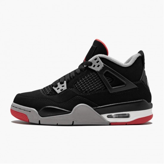 PK God Shoes Air Jordan 4 Retro Bred 2019 Release Black/Cement Grey/Summit White/Fire Red 308497-060