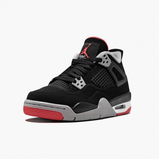 PK God Shoes Air Jordan 4 Retro Bred 2019 Release Black/Cement Grey/Summit White/Fire Red 308497-060