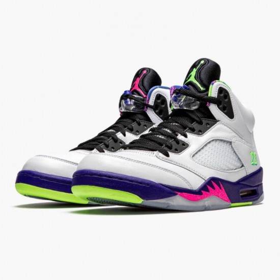 PK God Shoes Air Jordan 5 Retro Alternate Bel Air White/Court Purple-Racer Pink-Ghost Green DB3335-100