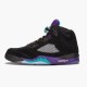 PK God Shoes Air Jordan 5 Retro Black Grape Black/New Emerald Grape Ice 136027-007